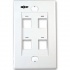 Nexxt Solutions Placa para Pared Cuádruple, RJ-45, 4 Salidas, Blanco  1