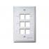 Nitrotel Placa de Pared de 6 Puertos, Blanco  1