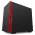 Gabinete NZXT H210i Matte Black Red con Ventana RGB, Mini Tower, Mini-ITX, USB 3.2, sin Fuente, 2 Ventiladores Aer F Instalados, Negro/Rojo  1