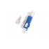 OCC Conector Prepulido Fibra Óptica, SC Macho, Azul/Blanco  1