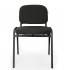 Offiho Silla Eco-Visita, Respaldo acolchado, Negro, 2 Piezas