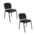 Offiho Silla Eco Visita, Respaldo acolchado, Gris, 2 Piezas