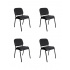 Offiho Silla OXFORD, Respaldo acolchado, Negro