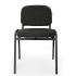 Offiho Silla Eco-Visita, Respaldo acolchado, Negro, 2 Piezas