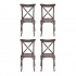 Offiho Silla OHV117-EQQUSC, Respaldo duro, Café
