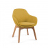 Offiho Silla FABRIZIA, Respaldo acolchado, Amarillo