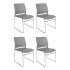 Offiho Silla Delta, Respaldo Duro, Gris