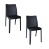 Offiho Silla OHV59, Respaldo duro, Negro, 2 Piezas