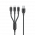 Oraimo Cable USB-A Macho - USB C/Micro-USB B/Lightning Macho, 1.2 Metros