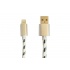 OvalTech Cable  de Carga USB A Macho - Lightning Macho, 1 Metro, Blanco, para iPod/iPhone/iPad  1