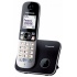 Panasonic Teléfono Inalámbrico DECT KX-TG6811, Altavoz, 1 Auricular, Negro/Plata  1