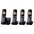 Panasonic Teléfono Inalámbrico DECT KX-TGC214MEB, 4 Auriculares, Negro  2