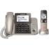 Panasonic Teléfono Inalámbrico DECT KX-TGF350N, 2 Auriculares, Altavoz, Plata
