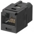Panduit Jack de Red Cat6 de 8 Posiciones, RJ-45, Negro  1