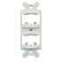 Panduit Marco Trasero para Placas Frontal, 4 Puertos Mini-Com