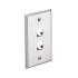 Panduit Placa para Pared 2 Puertos Mini-Com, Acero Inoxidable  1