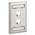 Panduit Placa Frontal Vertical, 2 Puertos  1