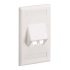 Panduit Placa Vertical Inclinada, 2 Puertos Mini-Com, Blanco  1