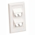 Panduit Placa de Pared, Mini Com, 4 Puertos, Blanco