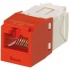 Panduit Jack de Red Mini-Com TP Categoría 6 UTP de 8 Posiciones, RJ-45, Rojo/Blanco  1