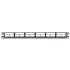 Panduit Panel de Parcheo con Etiquetas, 24 Puertos, 1U, Negro - incluye 6 Placas Frontales