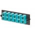 Panduit Panel de 6 Adaptadores de Fibra Óptica SC 10Gig, Multimodo, Negro/Azul