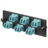 Panduit Panel de 6 Adaptadores de Fibra Óptica LC Multimodo, Negro