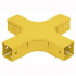 Panduit Conexión en T para Canaleta FFWC2X2LYL, 308.9 mm x 8.6cm, Amarillo  1