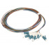 Panduit Cable Fibra Óptica Multimodo OM4 6x LC Macho, Núcleo 125µm, Cubierta 900µm, 1 Metro, Multicolor