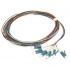 Panduit Cable Fibra Óptica Multimodo OM4 6x LC Macho, Núcleo 125µm, Cubierta 900µm, 1 Metro, Multicolor