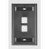 Panduit Placa de Pared 2 Puertos NetKey, Negro  1
