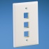 Panduit Placa de Pared Vertical NK3FNIW, 3 Puertos Netkey, Blanco Mate  1