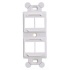 Panduit Marco para Placa Frontal, 4 Puertos, Blanco