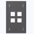 Panduit Placa para Pared NK4FBL, 4 Puertos, 1 Pieza, Negro - Imagen adicional 2