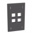 Panduit Placa para Pared NK4FBL, 4 Puertos, 1 Pieza, Negro