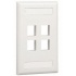 Panduit Placa Vertical NK4FIWY, 4 Ventanas, Blanco  1