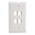 Panduit Placa para Pared 4 Puertos RJ-45, Blanco  1
