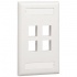 Panduit Placa para Pared, 4 Puertos, Blanco  1
