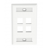 Panduit Placa para Pared Horizontal con 4 Puertos RJ-45, Blanco