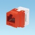 Panduit Jack de Red Cat6e, RJ-45, Rojo  1