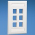 Panduit Placa de Pared Vertical NK6FIWY, 6 puertos Netkey, Blanco Mate  1