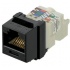 Panduit Jack de Red Cat6, RJ-45, Negro  1