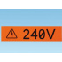 Panduit Cassett de Etiqueta para Marcar Voltaje, 240V, Negro sobre Naranja  1