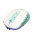 Mouse Ergonómico Perfect Choice Óptico Lumier, Inalámbrico, USB-C, 1600DPI, Blanco/Menta  1