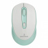 Mouse Ergonómico Perfect Choice Óptico Lumier, Inalámbrico, USB-C, 1600DPI, Blanco/Menta  2