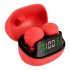 Perfect Choice Audífonos Intrauriculares con Micrófono TWS Mini Tiny Beats, Inalámbrico, Bluetooth, USB-C, Rojo  2