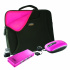 Perfect Choice Kit 3 en 1 para Netbooks, Funda 10'' + Ratón + USB Hub, Rosa