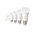 Philips Kit Foco LED Inteligente + Bridge Hue, Luz Blanca y de Color, Base E26, 9.5W - 4 Focos  1