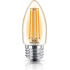Philips Foco LED Tipo Vela Vintage LED, Luz Cálida, Base E26, 4W, 600 Lúmenes, Ahorro de 90%  1