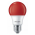 Philips Foco LED A19, Rojo, Base E27, 8W, 120 Lúmenes, Blanco  1